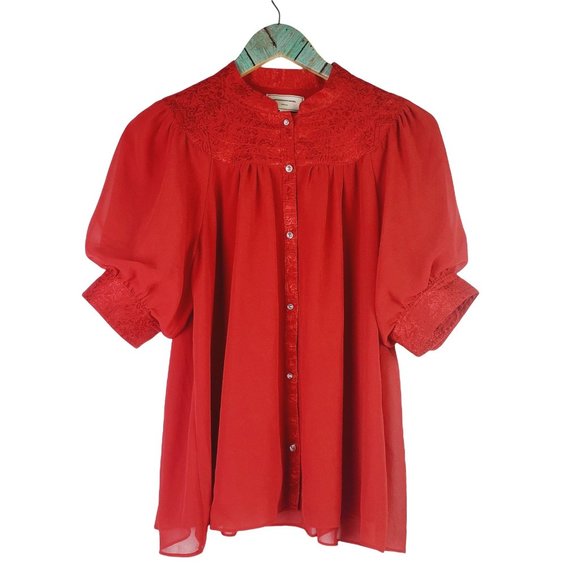 Moulinette Soeurs Anthro Colline Blouse Top Sz 6 - Picture 2 of 11